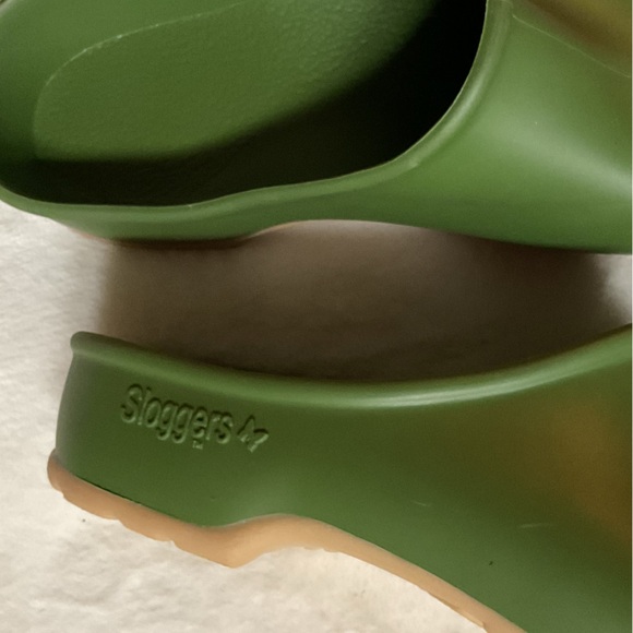 Sloggers Shoes - Sloggers Shoes Womens 7 Mule Clogs Flats  Comfort Green Slip On Waterproof